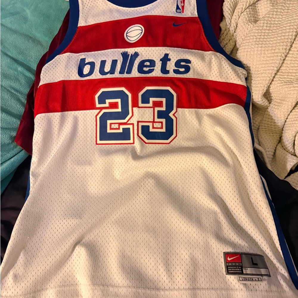 Nike Micheal Jordan Washington Bullets Home Jersey